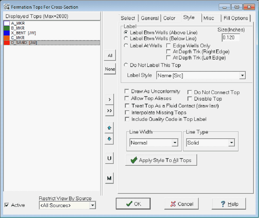 Tops Old Display Options