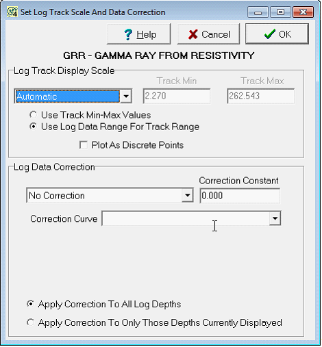 SetLogTrackScale
