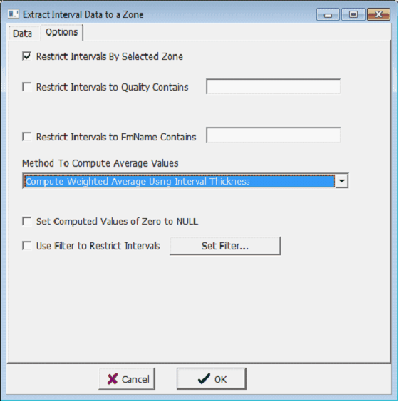 Extract Interval Data to Zone