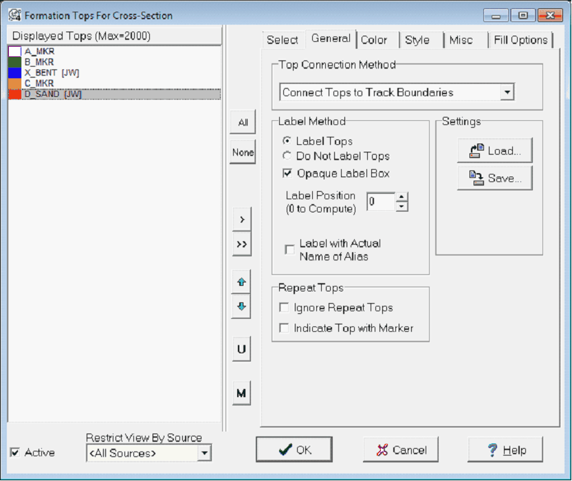Tops Old Display Options